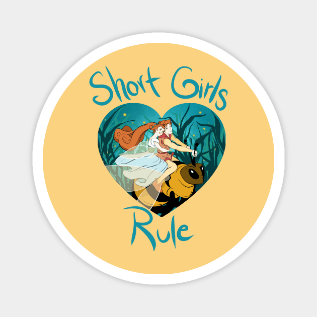 Short Girls Rule Magnet by Drea D. Illustrations